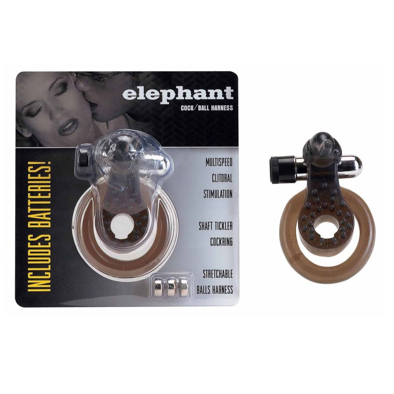 Elephant Cock & Ball Harness - Smoke